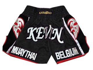 Short Boxe Thai Noir Personnalisé : KNSCUST-1033